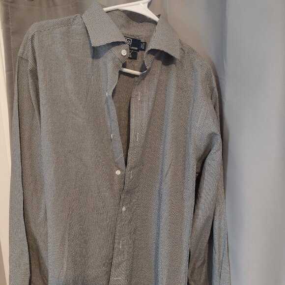 Polo by Ralph Lauren Regent classic fit gray 16 1/2-34 button down shirt like ne - Picture 1 of 4